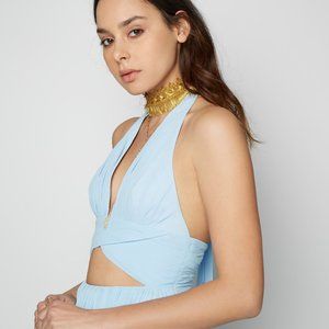 NWT Fame and Parners Alijah Light Blue Prom Dress